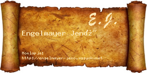 Engelmayer Jenő névjegykártya