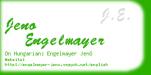 jeno engelmayer business card